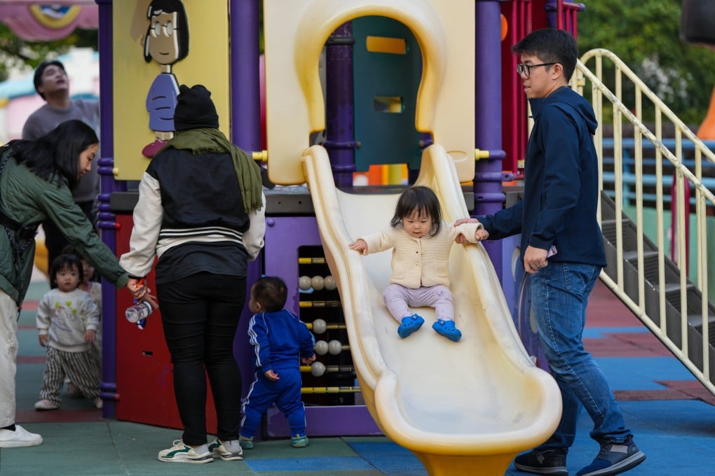 Children at a playground in New Town Plaza in Sha Tin. Photo: Sam Tsang