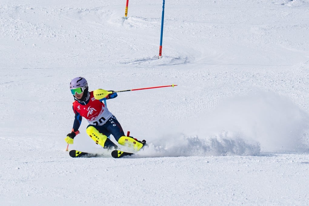Eloise King at the Asian Winter Games in Harbin, where she finished 13th in the slalom – the best result by a Hong Kong skier. Photo: SF&OC
