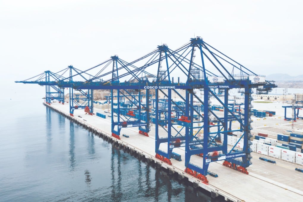 The Port of Chancay, a US$1.3 billion deep-water hub north of Lima, is majority owned by Cosco Shipping Ports. Photo: Handout