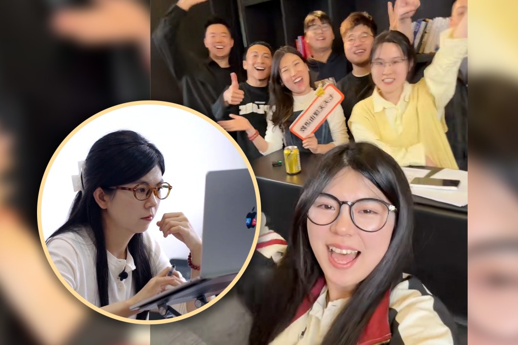 A 30-year-old woman from China, earning over 1 million yuan a month and leading a company in the performance marketing sector, has made headlines by announcing her retirement. Photo: SCMP composite/Douyin