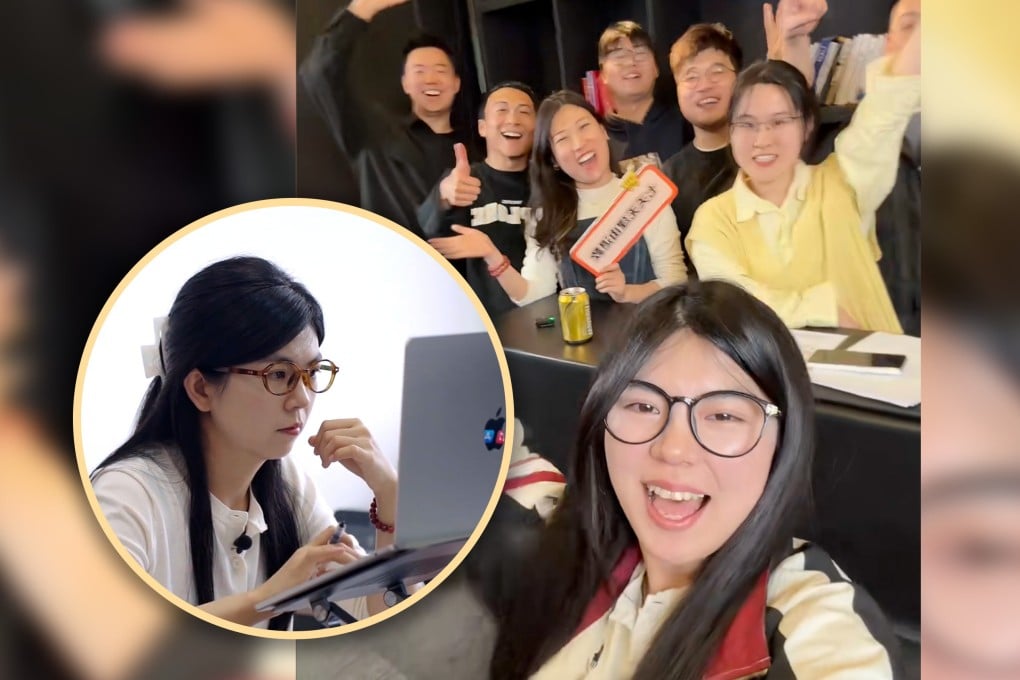 A 30-year-old woman from China, earning over 1 million yuan a month and leading a company in the performance marketing sector, has made headlines by announcing her retirement. Photo: SCMP composite/Douyin