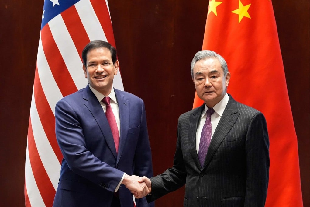 US Secretary of State Marco Rubio and Chinese Foreign Minister Wang Yi meet on the sidelines of the Munich Security Conference on Friday. Photo: AFP