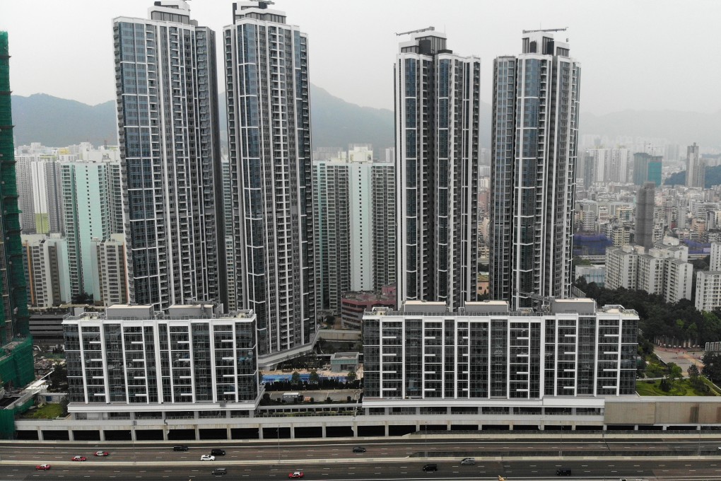 Aerial shot of Sun Hung Kai Properties’ Cullinan West II above Nam Cheong MTR station. Photo: Roy Issa
