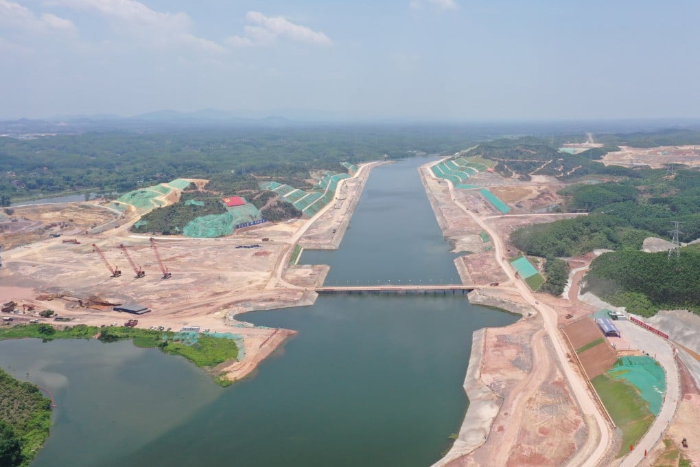 China has invested US$10 billion to build the Pinglu Canal in the southern Guangxi region. It is also considering an even larger canal project further inland, which could cost more than US$20 billion. Photo: Weibo