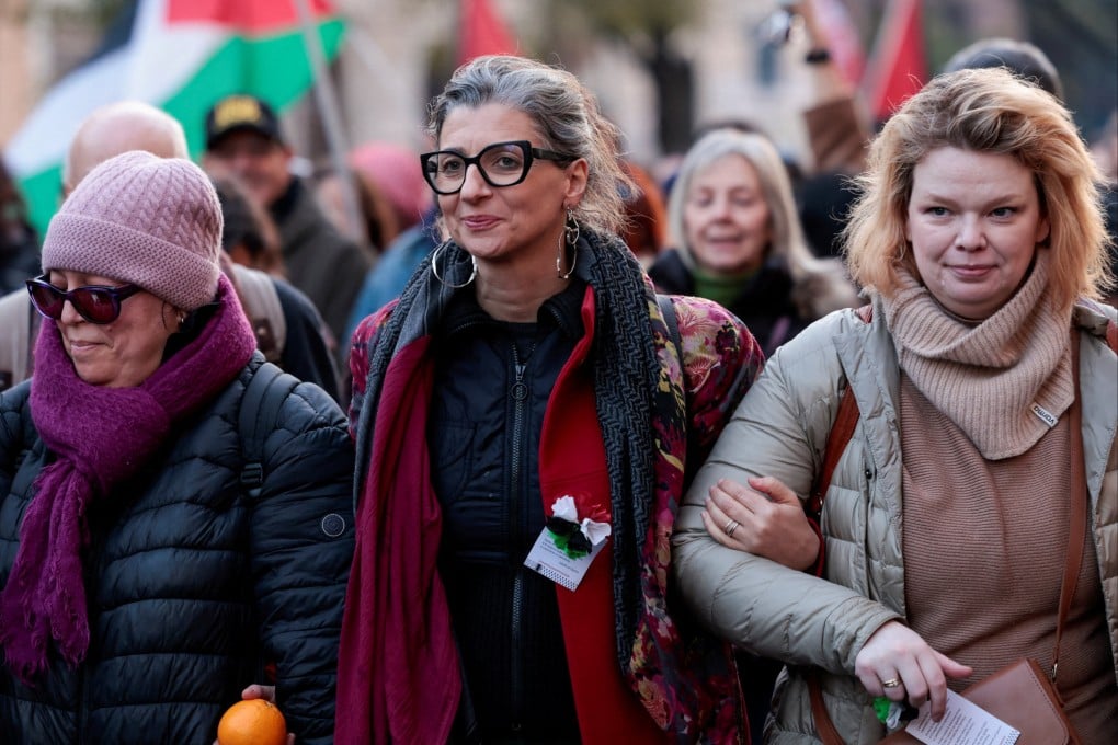 Francesca Albanese, the UN special rapporteur on the situation of human rights in the occupied Palestinian territories attends a demonstration during a nationwide strike in Italy, called by the USB union in solidarity with Gaza and against the government and its plan to increase military spending, in Rome, Italy, on November 29 last year. Photo: Reuters