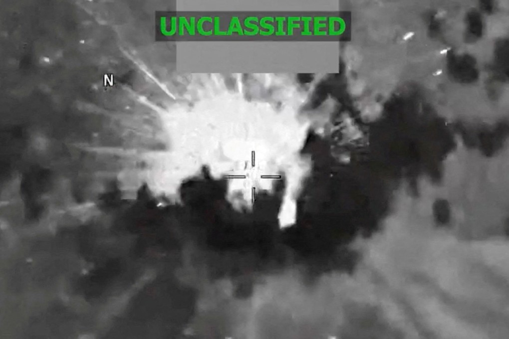 An explosion occurs on a vessel during what the US military says was a strike on a suspected drug trafficking vessel in the Caribbean in this screen grab from a video released on Friday. Photo: US Southern Command/Reuters