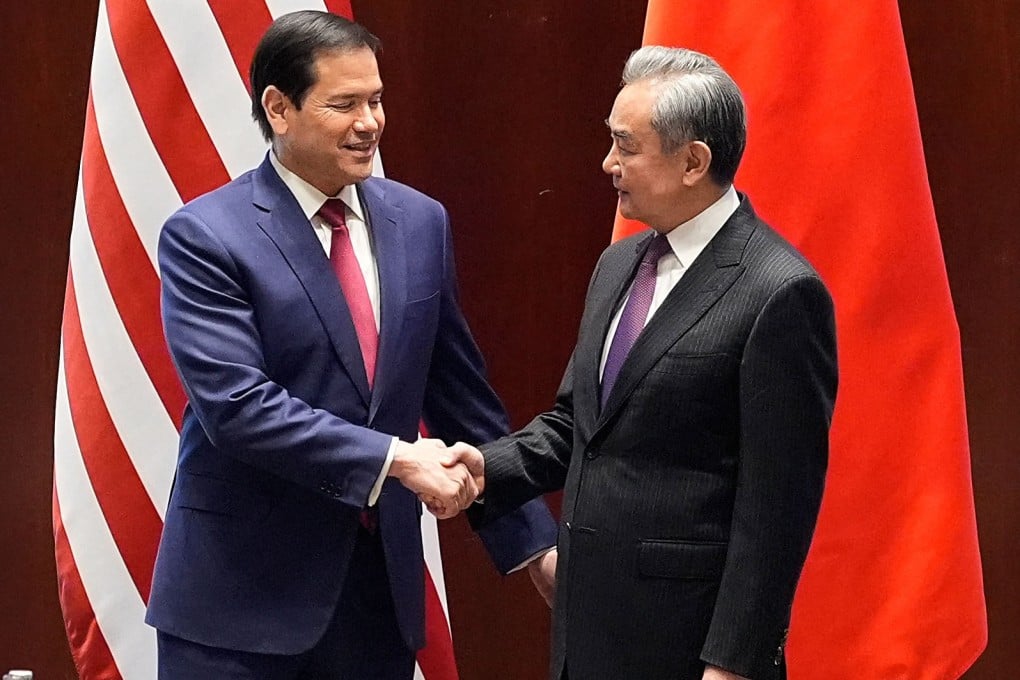 In their addresses to the Munich Security Conference, both US Secretary of State Marco Rubio (left) and Chinese Foreign Minister Wang Yi spoke of the need to carefully manage differences between the two powers. Photo: AFP