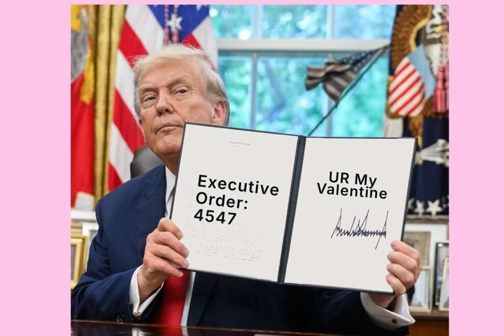 One of US President Donald Trump’s quirky Valentine’s Day cards shared by the White House. Photo: Instagram/whitehouse