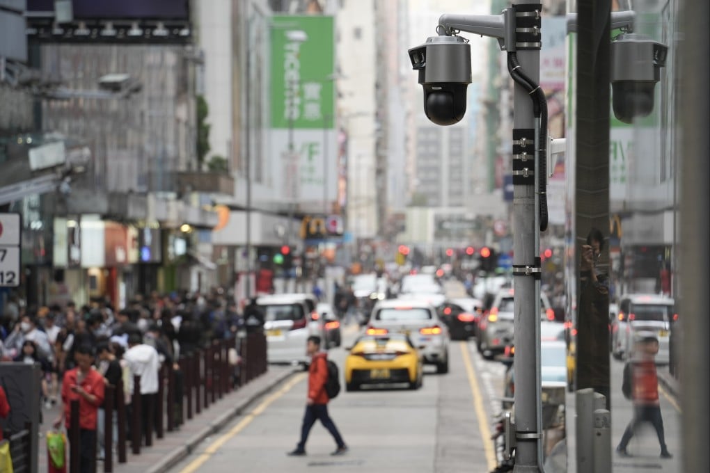 CCTV cameras in Mong Kok. Photo: Eugene Lee