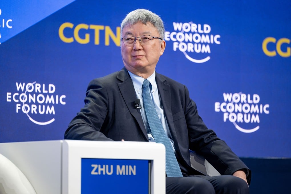 Zhu Min, seen here at the 2025 World Economic Forum in Davos, is the former deputy director of the International Monetary Fund and former deputy governor of the People’s Bank of China. Photo: World Economic Forum/Sandra Blaser