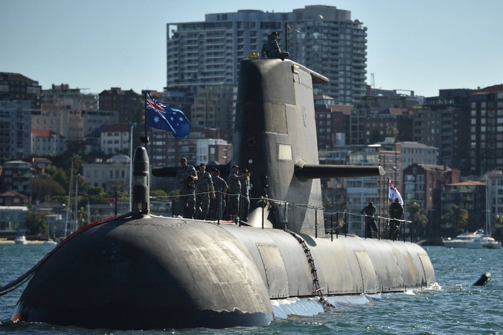 Australia’s HMAS Waller submarine is seen in Sydney Harbour in 2016. Photo: AFP