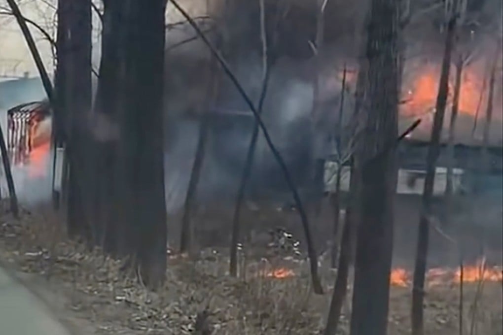 Eight people have died and two were injured in an explosion at a fireworks shop in Jiangsu province, eastern China, on Sunday. Photo: Weibo