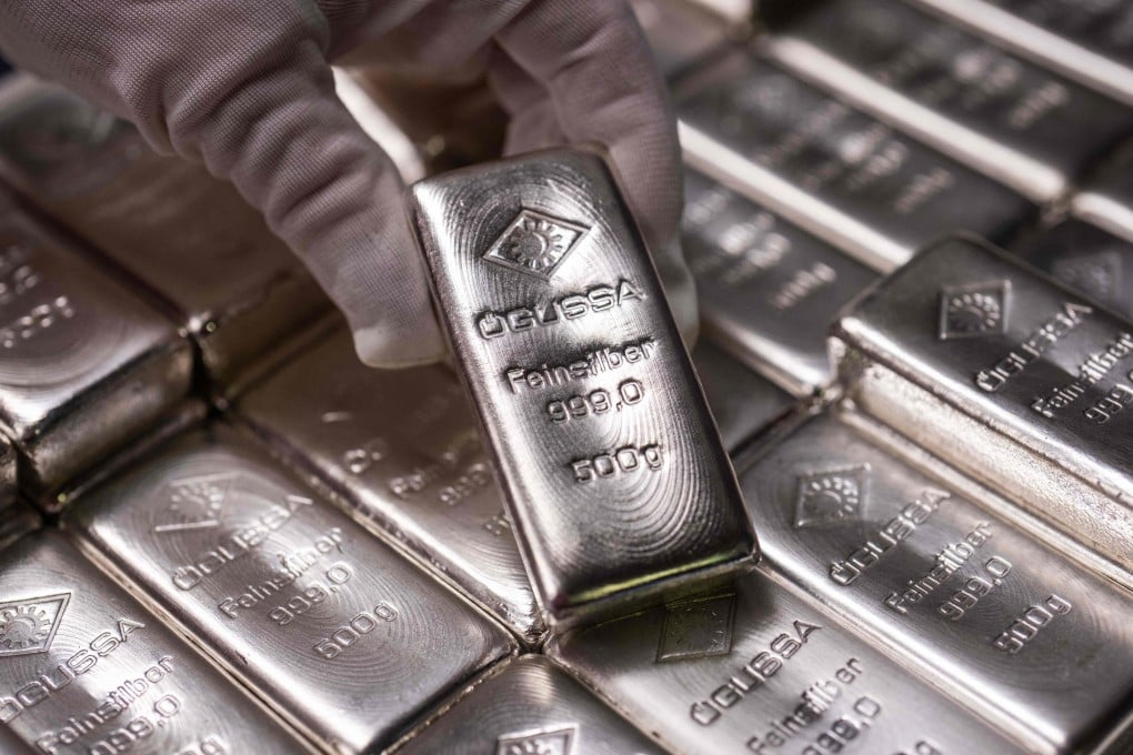 Silver bars weighing 500 grams are displayed at the Austrian Gold and Silver Refinery in Vienna on February 3, 2026. Photo: AFP