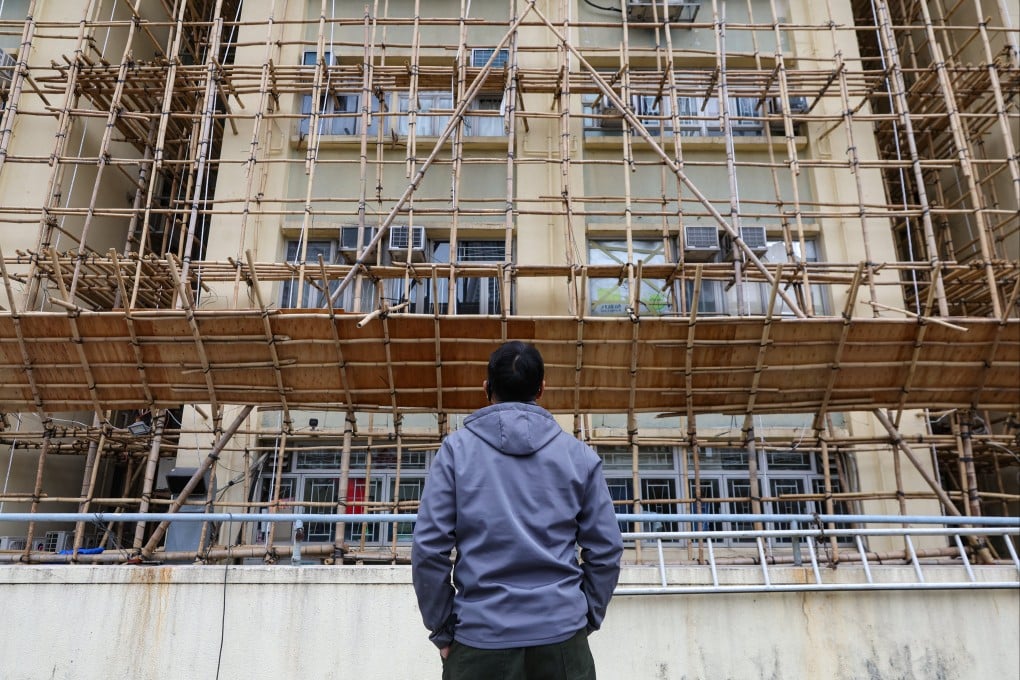 Plumber Anson Hui has gone from earning about HK$40,000 to HK$10,000 amid delays to major maintenance projects. Photo: Edmond So