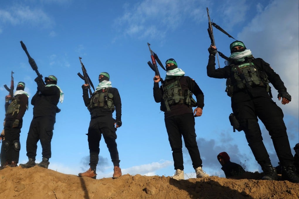Hamas militants in southern Gaza. On Monday, it was reported that the group used emojis to signal to its fighters the start of the attack on Israel on October 7, 2023. Photo: AFP