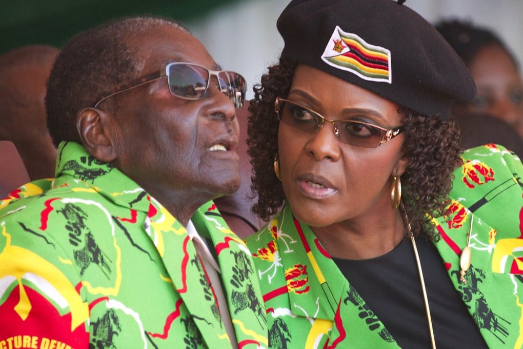 Bellarmine is the youngest son of the late Zimbabwean president Robert Mugabe and his wife Grace, pictured here in June 2017. Photo: AP