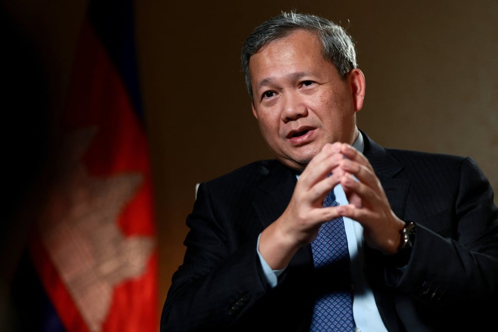 Cambodian Prime Minister Hun Manet is interviewed on Tuesday during a visit to Washington to take part in the first meeting of US President Donald Trump’s Board of Peace. Photo: Reuters