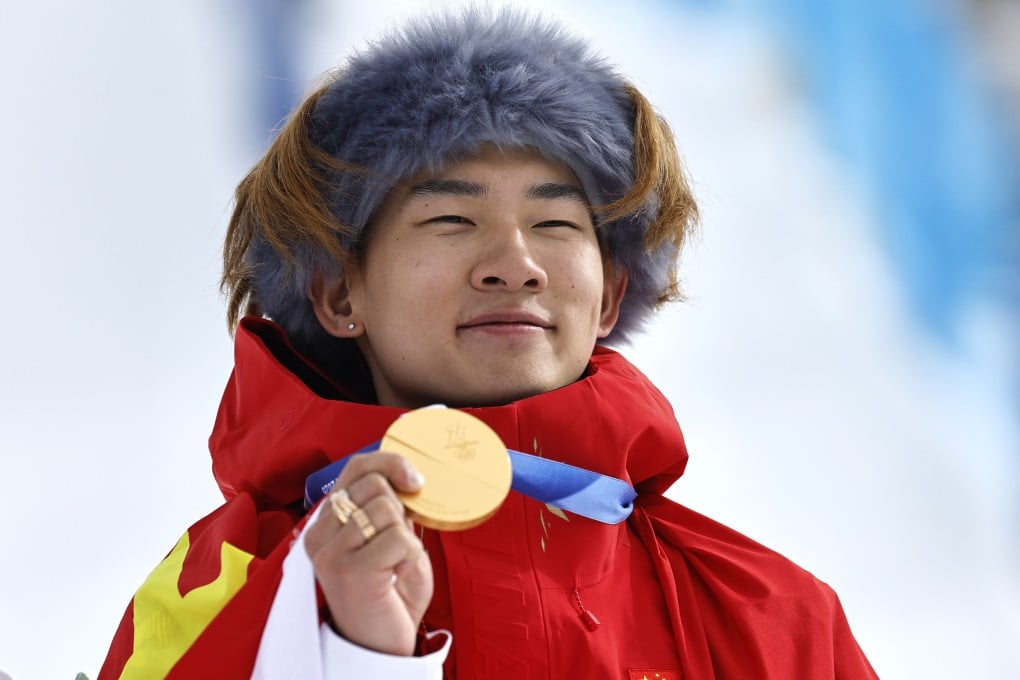 Su Yiming of China won the men’s slopestyle event on Wednesday, adding gold to the big air bronze he claimed at the start of the Milano Cortina Games. Photo: Xinhua