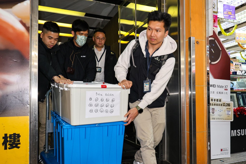 Officers raided the law firm in Mong Kok on February 9. Photo: Handout
