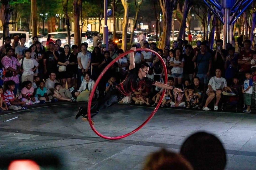 Busker Bryan Wong performs at a show in Singapore. Photo: Instagram/brylights