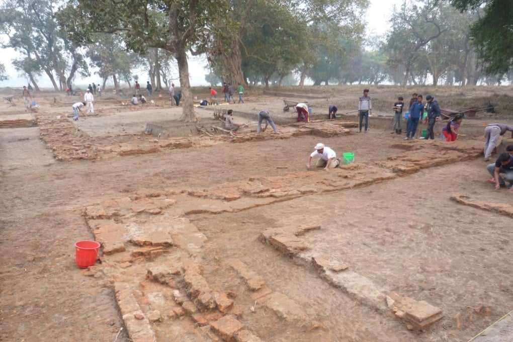 Archaeologists at work in Tilaurakot, Lumbini, Nepal. Photo: Department of Archaeology, Nepal