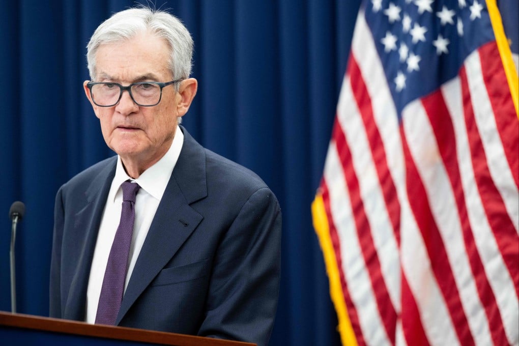 US Federal Reserve chair Jerome Powell speaks during a press conference at the Federal Reserve Board Building in Washington on January 28. Photo: AFP