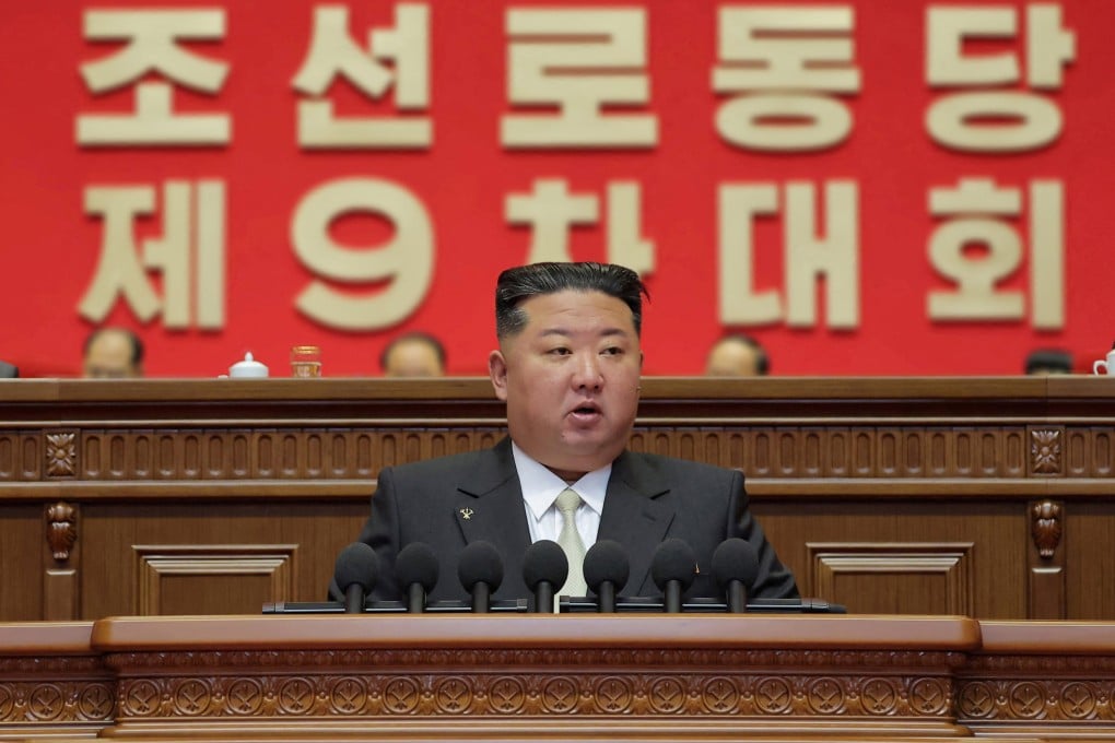 North Korean leader Kim Jong-un speaks during the Ninth Worker’s Party Congress in Pyongyang on Friday. Photo: KCNA / Reuters