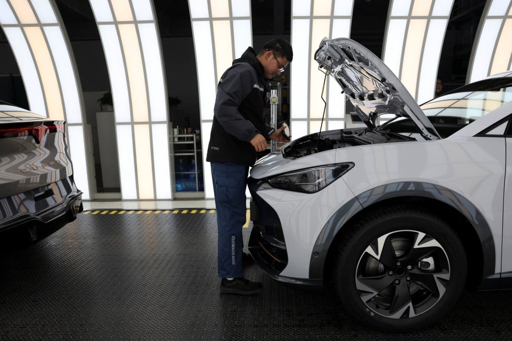 Mainland insurers posted a combined loss of 5.7 billion yuan from underwriting EV policies in 2024. Photo: Reuters