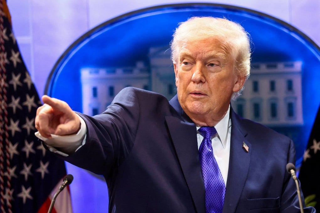 US President Donald Trump gestures as he holds a press briefing at the White House, following the Supreme Court’s ruling on his tariffs on Friday. Photo: Reuters