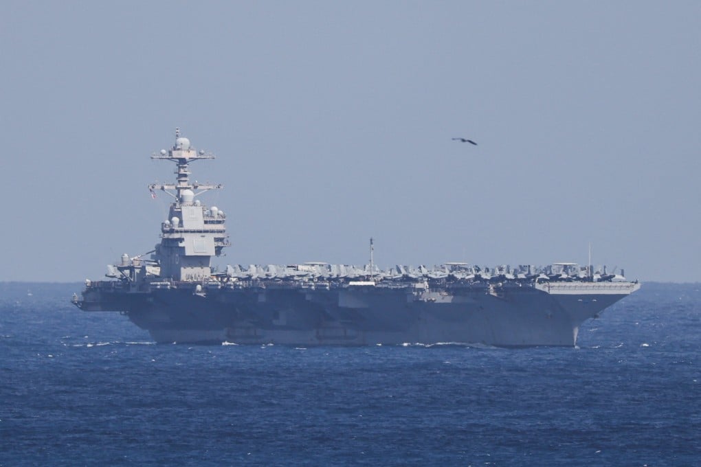 The USS Gerald R. Ford in Crete, Greece, on Monday. Photo: Reuters