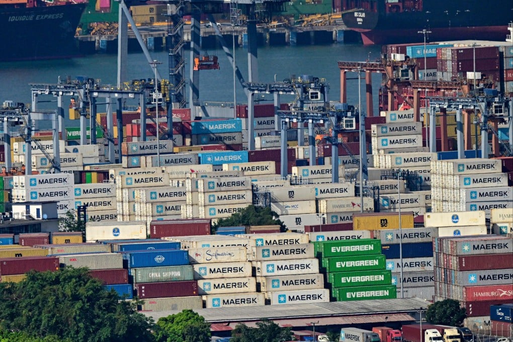 The port of Balboa, managed by Hong Kong-based CK Hutchison Holdings, at the entrance to the Panama Canal in Panama City. Photo: AFP