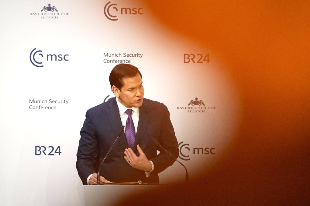 US Secretary of State Marco Rubio speaks at the Munich Security Conference on February 14 in Munich, southern Germany. Photo: Pool / AFP