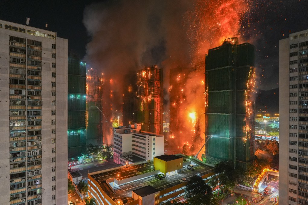 The Wang Fuk Court blaze tore through seven residential buildings. Photo: Eugene Lee