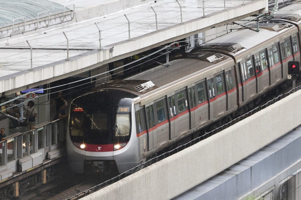 An MTR train pulls into the platform at Kwun Tong Station on August 14, 2025. Photo: Karma Lo