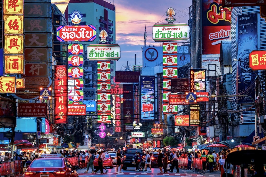Tourists cross a street in Bangkok’s Chinatown. Thailand was the most popular destination for China’s outbound travellers during the Lunar New Year holiday. Photo: Reuters