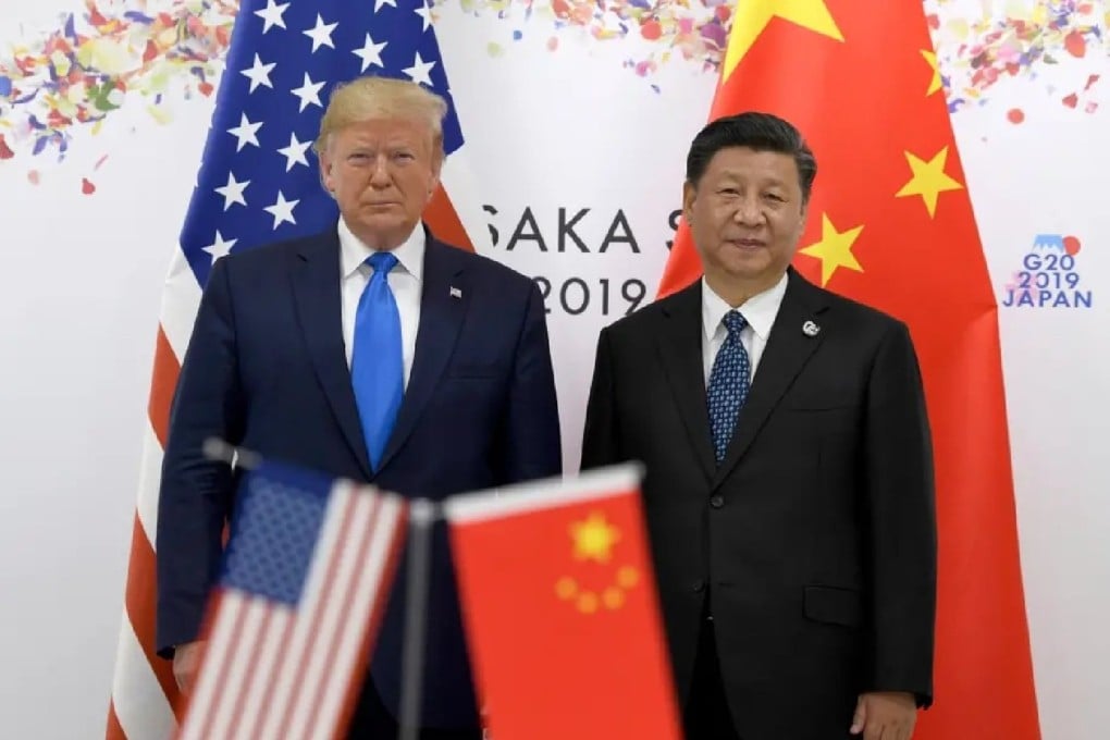 US President Donald Trump (left) meets Chinese leader Xi Jinping on the sidelines of the G20 summit in Osaka, Japan, on June 29, 2019. Photo: AP