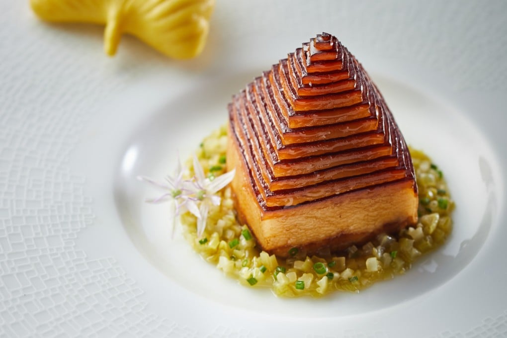 Ru Yuan’s signature braised pork belly and seasonal vegetables with soy sauce. At the restaurant in Hangzhou, China, chef Ru Yuan takes classic Zhejiang dishes and elevates them for modern diners. Photo: Ru Yuan