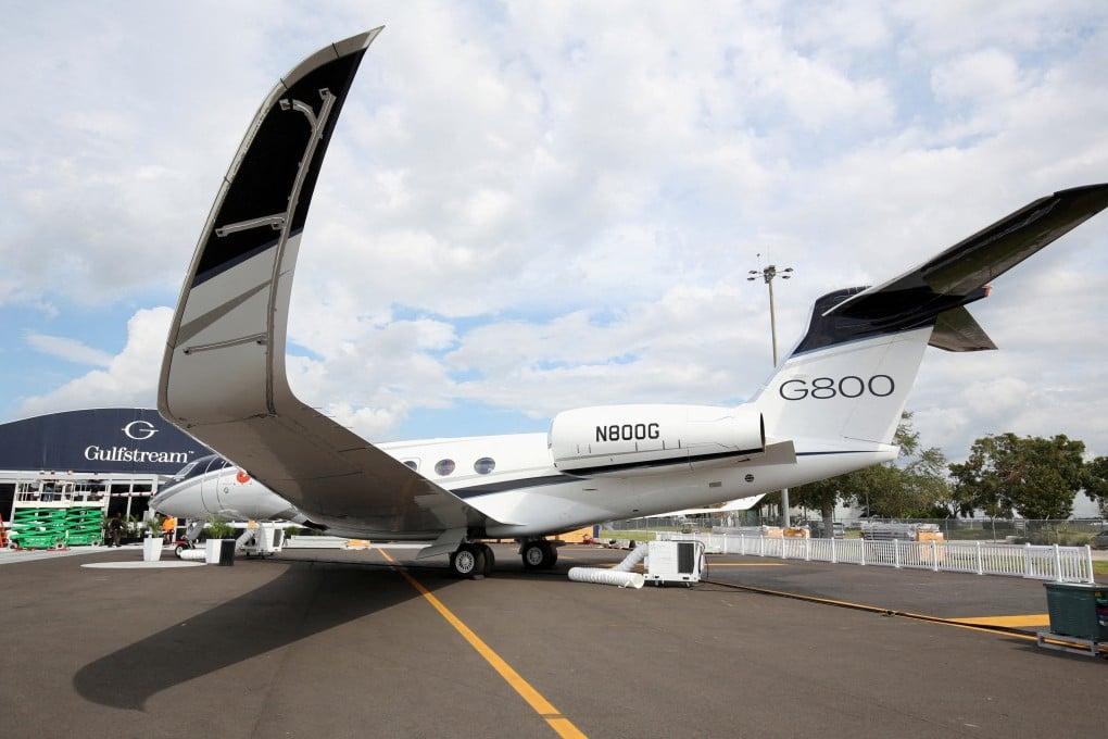 Gulfstream’s G800 aircraft is on display at an exhibition in Florida in 2022. Photo: Reuters