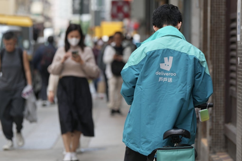 A Deliveroo rider in Lai Chi Kok, Hong Kong, in 2025. The UK-founded food delivery platform has been scaling back in parts of Asia in recent years, including Hong Kong, as competition intensifies in the region. Photo: Sam Tsang