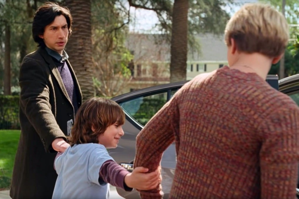 From left: Adam Driver, Azhy Robertson and Scarlett Johansson in a scene from Marriage Story. Photo: Heyday Films