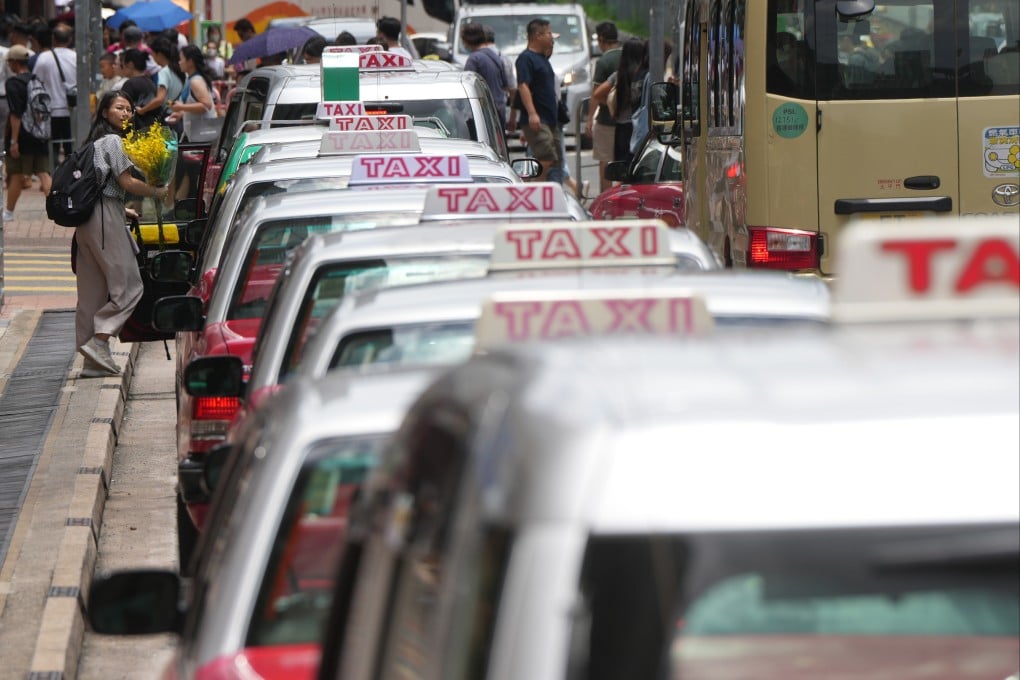 Taxis and buses outside Tai Wai MTR station on July 14, 2024. Photo: Sam Tsang