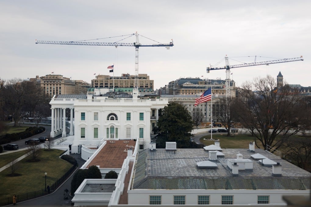 The White House, including the West Wing and construction of the new ballroom, seen from the Old Eisenhower Executive Office Building on the White House campus on Wednesday. Photo: AP