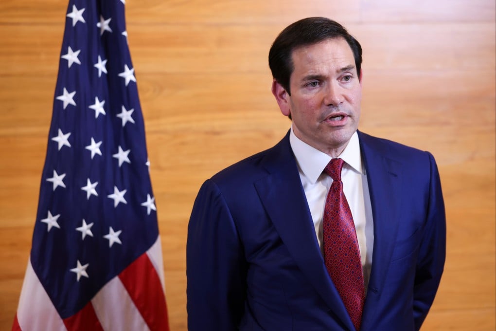 US Secretary of State Marco Rubio speaks to reporters following meetings with Caribbean Community leaders, at Saint Kitts and Nevis on Wednesday. Photo: AP
