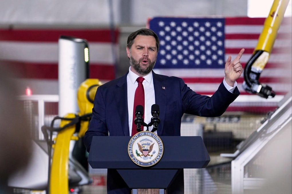 US Vice-President J.D. Vance speaks at an event in Wisconsin on Thursday. Photo: Reuters