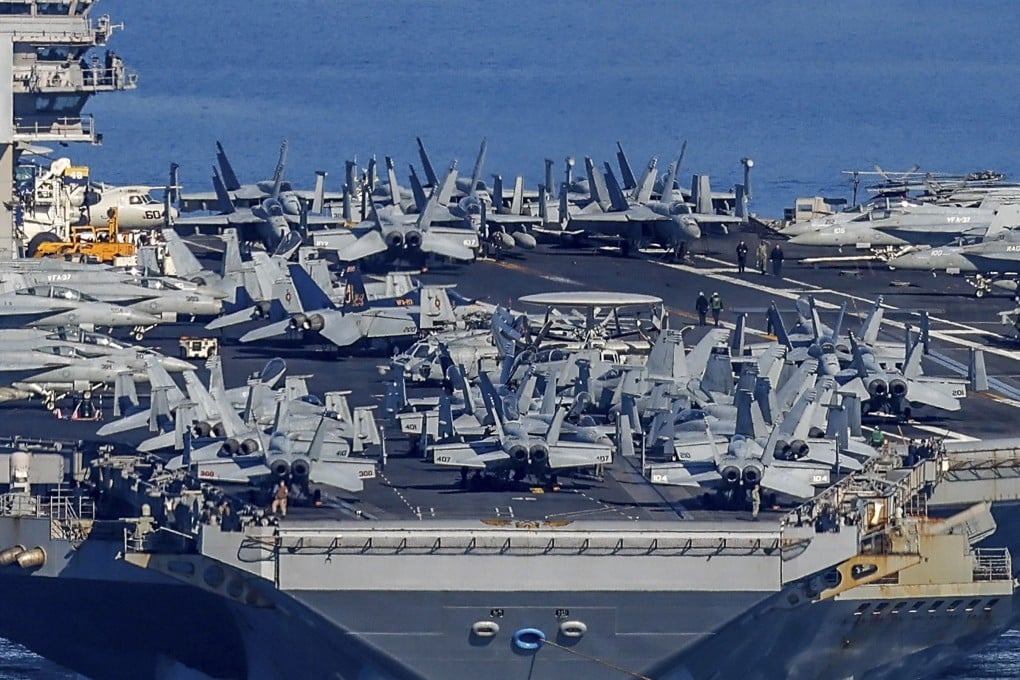 The US Navy aircraft carrier USS Gerald R. Ford left the Greek island of Crete on Thursday. Photo: via TNS