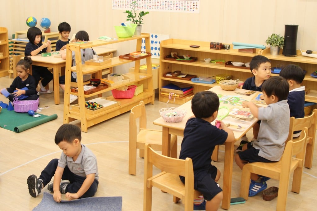 A mixed-age class at the Island Children’s Montessori International Nursery and Kindergarten in Hong Kong. Photo: Handout