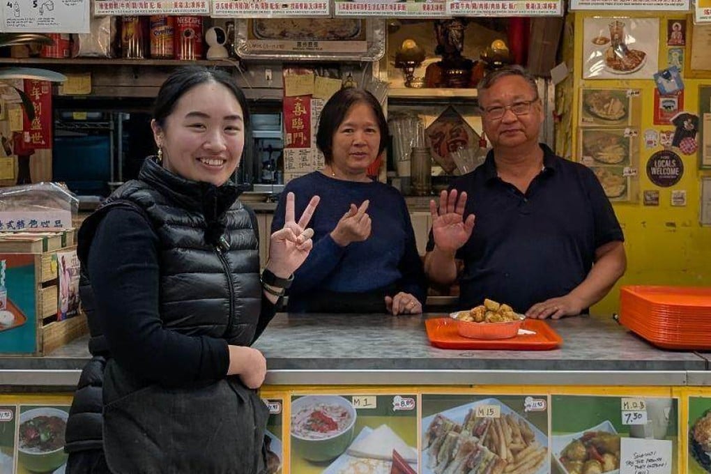 Anna Peng with her parents at their eatery Great Fountain Fast Food, a Hong Kong-style Chinese restaurant in Scarborough, in Canada’s Ontario province. Photo: Great Fountain Fast Food