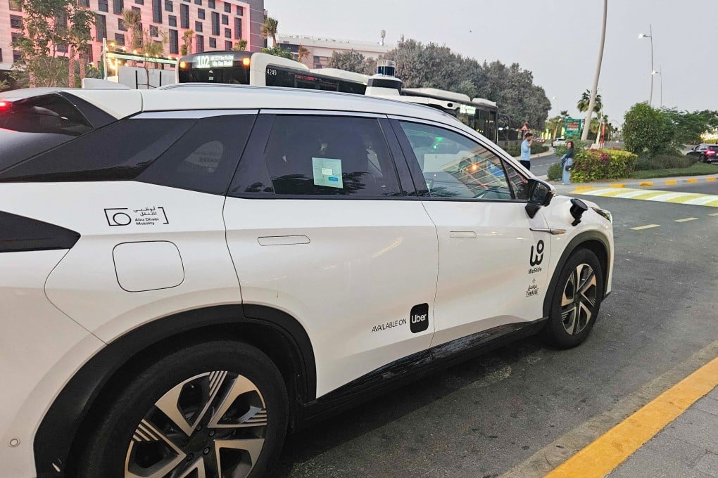 A WeRide robotaxi is pictured in Abu Dhabi on December 7, 2025. Photo: Coco Feng