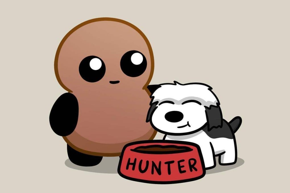 A image of Tubby Nugget with his dog, Hunter, from the Tubby Nugget Instagram account. Photo: Instagram/tubbynugget