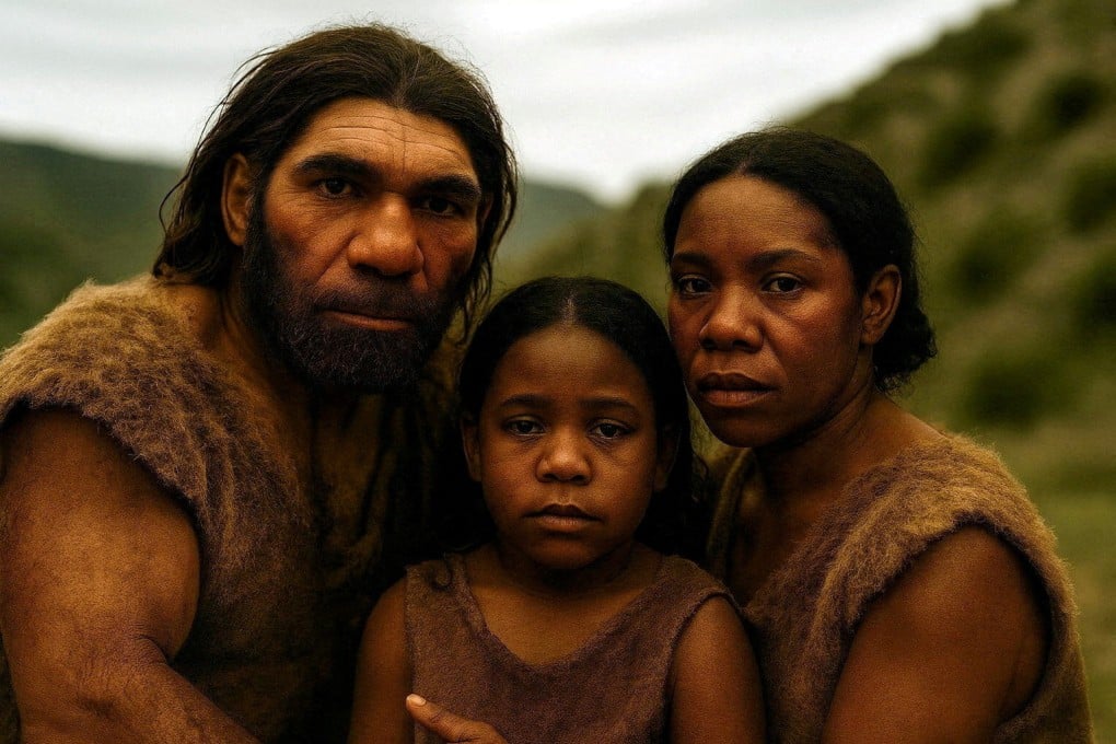 An AI-reconstructed image, created at Israel’s Tel Aviv University, shows a mixed Neanderthal-Homo Sapiens family. New genetic research backs the conclusion that interbreeding between Neanderthal men and Homo sapiens women occurred. Photo: Reuters